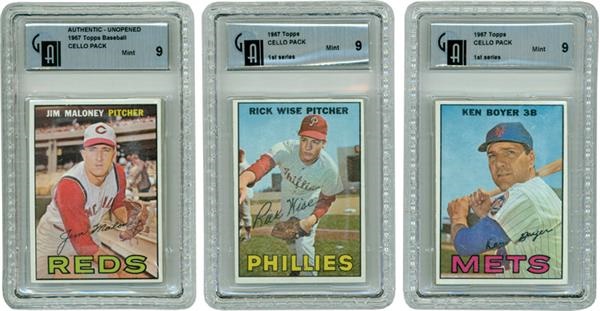 - 1967 Topps Cello Pack GAI 9 MINT (3)