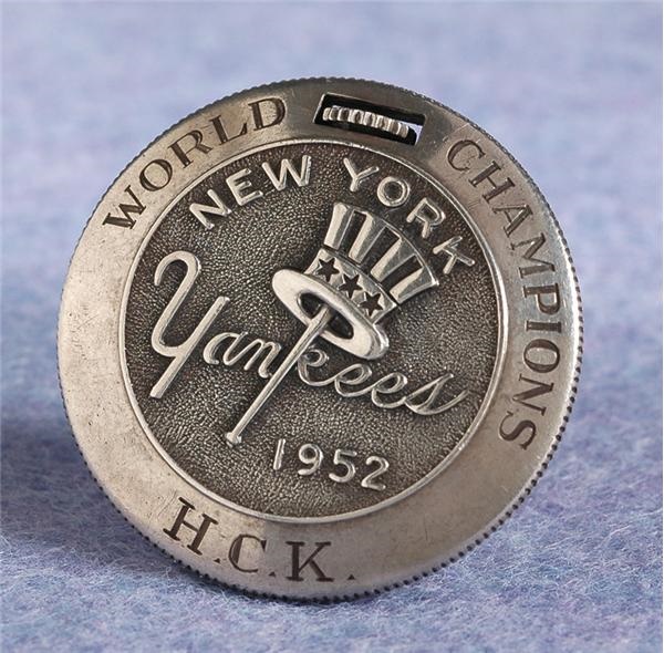 - 1952 New York Yankees World Championship Pocket Watch