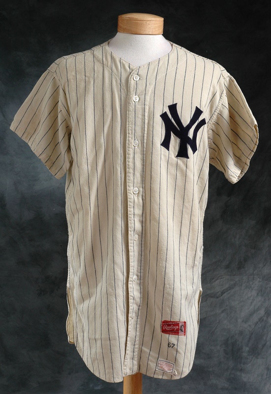 - 1967 Frank Crosetti Game Worn New York Yankees Coaches Jersey