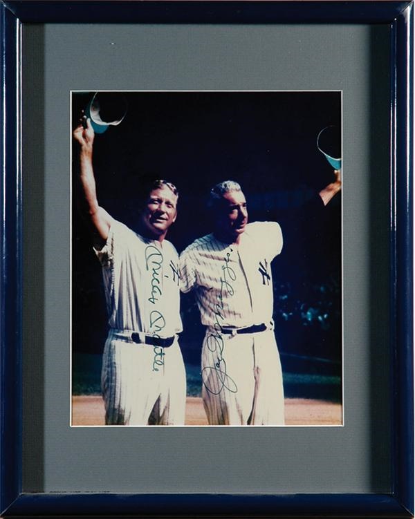 Baseball Autographs - Mantle, DiMaggio and Williams Signed Photos (8)