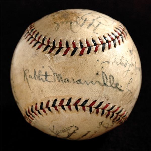 1931 Tour of Japan Team Signed Baseball with Lou Gehrig