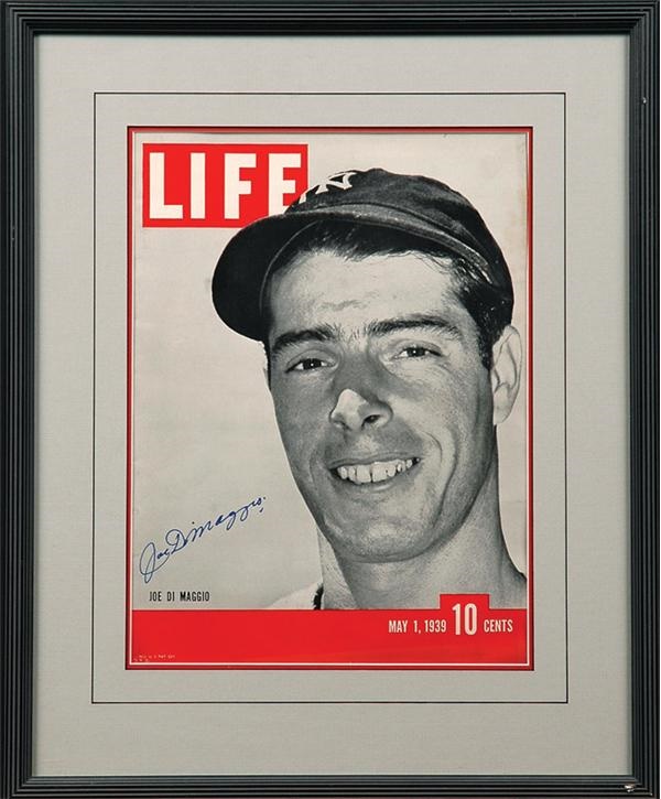 NY Yankees, Giants & Mets - Collection of Joe DiMaggio Signed Magazine Covers (6)