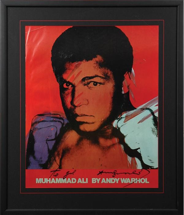 - Muhammad Ali Poster by Andy Warhol-Signed by Warhol