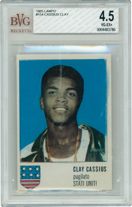 Sports and Non Sports Cards - Very Rare 1965 Lampo # 154 Cassius Clay BVG 4.5 VG-EX+