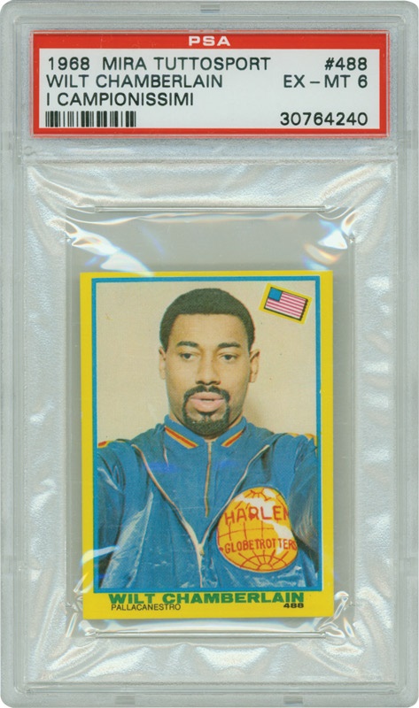 Sports and Non Sports Cards - Rare 1968 Mira Tuttosport Wilt Chamberlain PSA 6 EX-MT Highest Graded Example Known To Exist