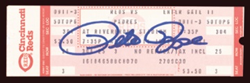 Pete Rose & Cincinnati Reds - Pete Rose 4,192 Hit Game Full Ticket