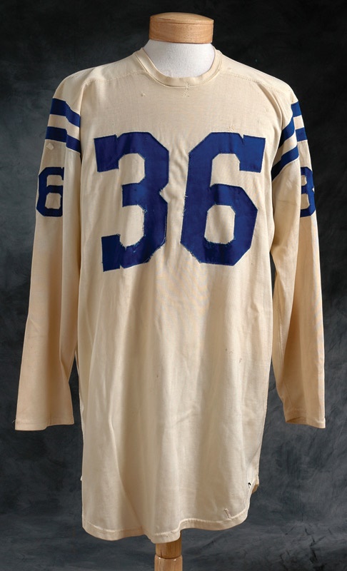- Late 1950's Bill Pellington Game Worn Baltimore Colts Jersey
