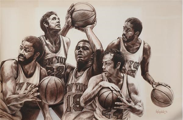 - Sheila Wolk "Knicks The All Star 5" Features Willis Reed, Walt Frazier, Earl Monroe, Bill Bradley, and Dave DeBusschere