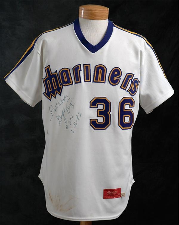- 1982 Gaylord Perry Seattle Mariners Home Jersey Worn During His 302nd Win