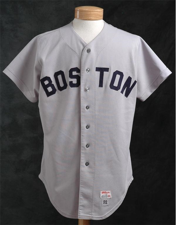 - 1982 Jim Rice Road Boston Red Sox Game Worn Jersey
