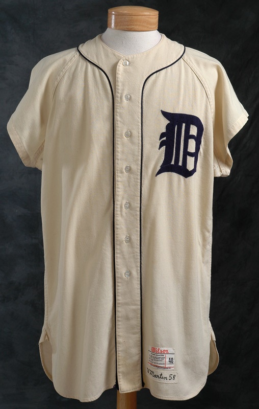 Baseball Equipment - 1958 Billy Martin Detroit Tigers Game Worn Jersey