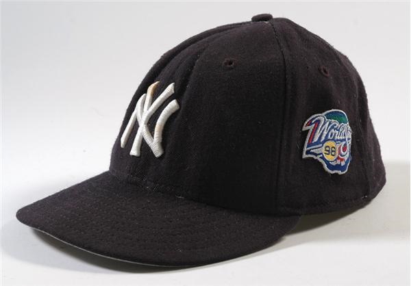 NY Yankees, Giants & Mets - 1998 Scott Brosius World Series Game Worn Hat