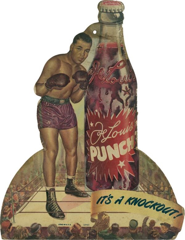 Muhammad Ali & Boxing - Joe Louis Die Cut Advertising Fan Pull