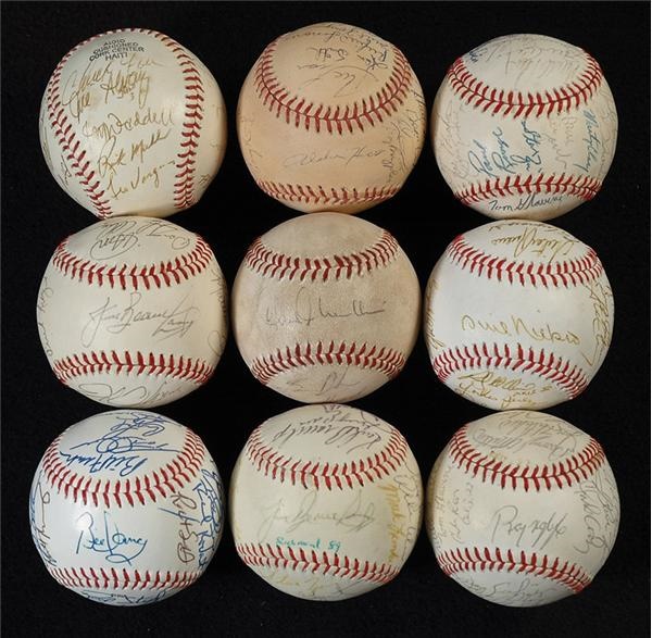 Baseball Autographs - Richmond Braves Team Signed  Baseballs (9)