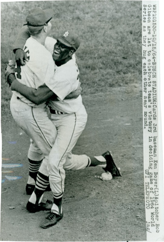 Vintage Sports Photographs - Bob Gibson Wins 1964 World Series (oversized 7.5x13”)