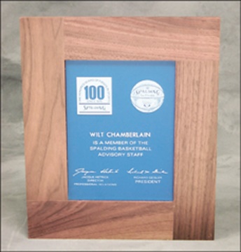 Wilt Chamberlain - 1976 Spalding Advisory Staff Award