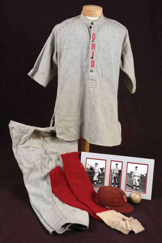 Baseball Equipment - Late 1920's Ohio State Baseball Uniform Worn by Ray Klink