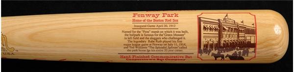 Boston Sports - Cooperstown Fenway Park Signed Bat with Ted Williams