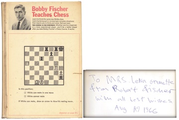 - Bobby Fischer Inscribed Book