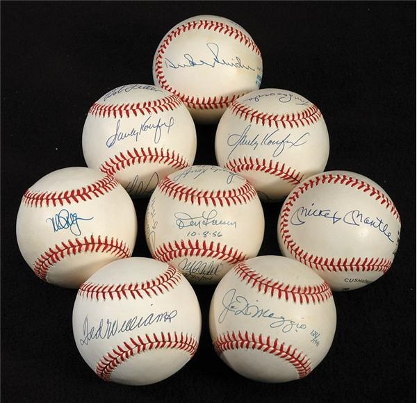 - Hall of Famer Signed Baseballs with Williams and DiMaggio (65)
