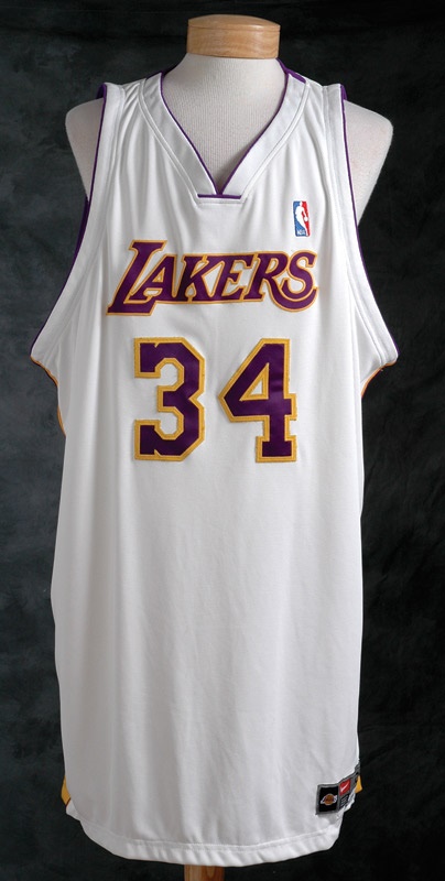 - 2003-04 Shaquille O'Neal Los Angles Lakers Game Worn Jersey
