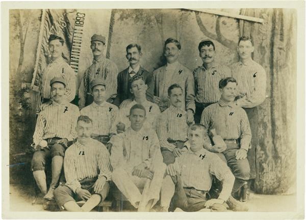 19th Century Baseball - 1893 Cuban Baseball League Champions Matanzas Original Photo