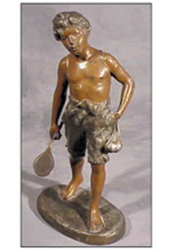 Tennis - Turn of the Century Tennis Player Statue (13" tall)