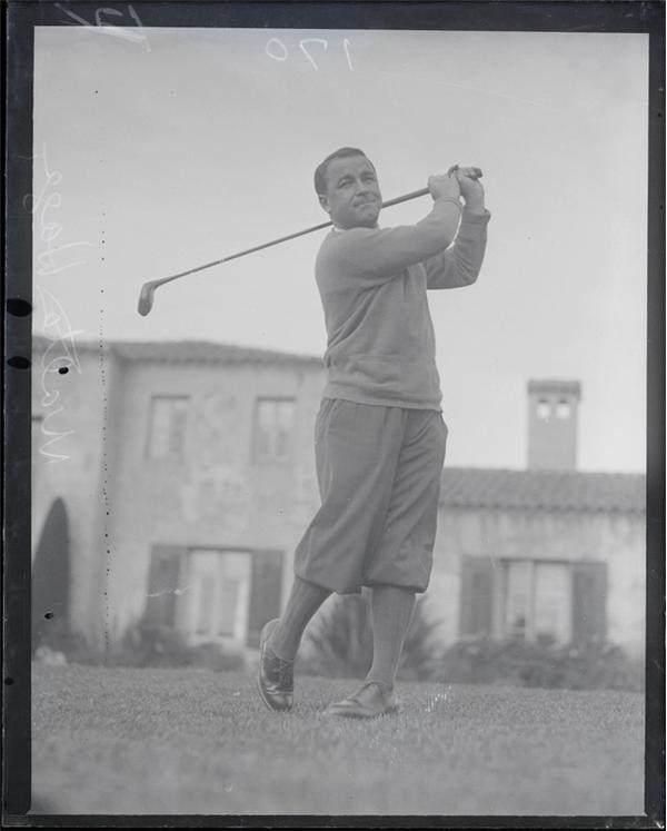 Golf - Definitive Gene Sarazen Original Glass Plate Negative (circa 1930)