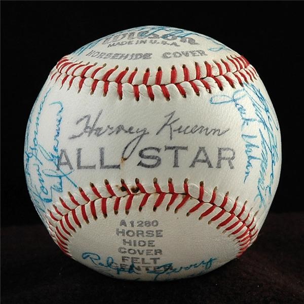 - 1958 Kansas City Athletics Team Signed Baseball with Roger Maris (PSA 8, NRMT-MT)