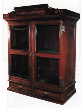 - 1883 P. Lorillard Tobacco Humidor Cabinet