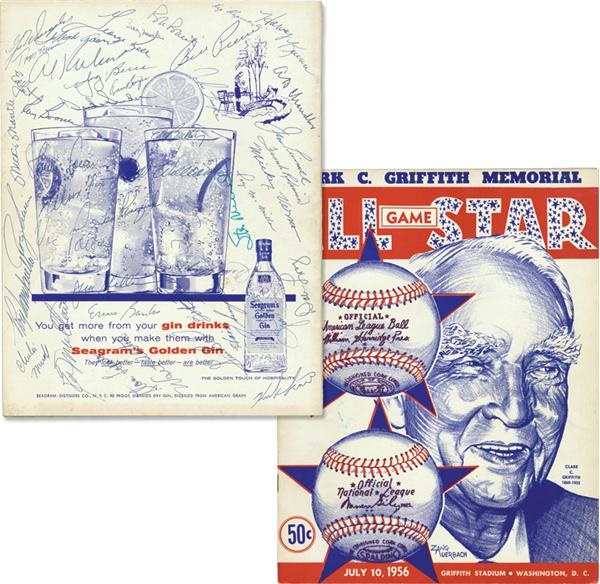 Baseball Autographs - 1956 Baseball All Star Game Signed Program