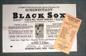 Baseball Memorabilia - Circa 1928 Black Sox Negro League Broadsides (2)