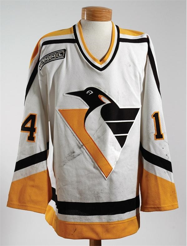 Hockey Equipment - 1999-2000 Pat Falloon Pittsburgh Penguins Game Worn Jersey