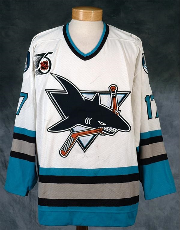 Hockey Equipment - 1991-1992 Pat Falloon San Jose Sharks Game Worn Jersey