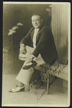 Baseball Autographs - 1930's Hack Wilson Signed Burke Photograph (4x6")