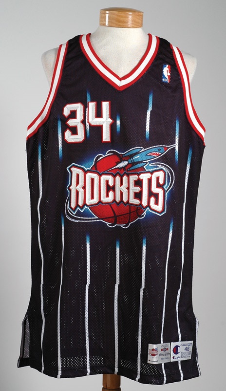 1996-97 Hakeem Olajuwon Houston Rockets Game Worn Jersey