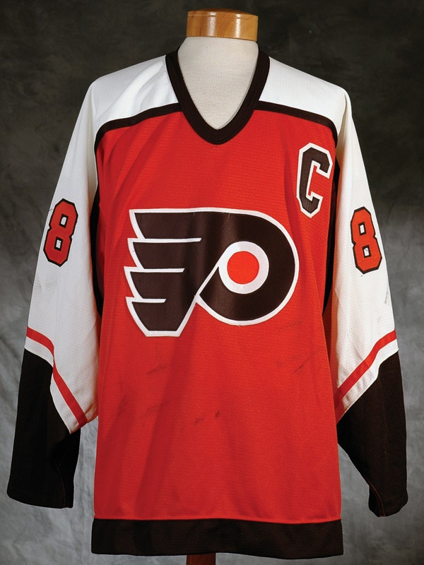 Hockey Equipment - 1996-1997 Eric Lindros Philadelphia Flyers Game Worn Jersey