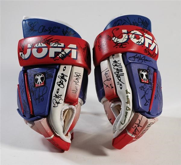 Hockey Equipment - 1993 Autographed NHL All-Star Jofa Gloves