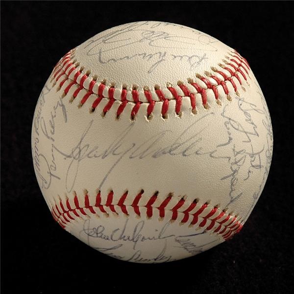 Mint 1975 World Champion Cincinnati Reds Team Signed Baseball