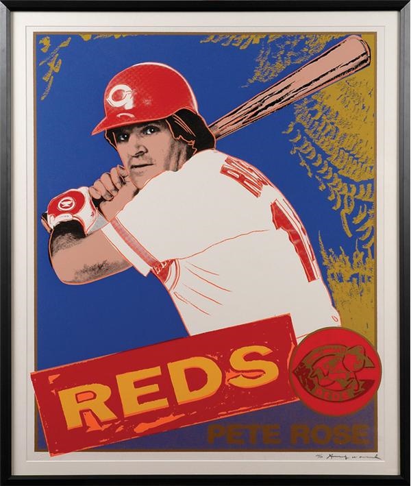 Pete Rose & Cincinnati Reds - Original Pete Rose Silk Screen by Andy Warhol