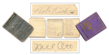 Baseball Autographs - 1930's-40's Autograph Books with Babe Ruth