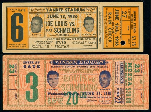 Muhammad Ali & Boxing - Boxing Tickets (7) featuring Louis-Schmeling (2)