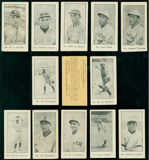 Very Rare 1931 SCL Temporada de Beisbol Venezulan Baseball Card Near Set 91/119