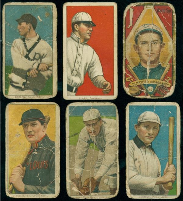 Baseball and Trading Cards - Extremely Rare Collection of T205 &amp; T206 Drum Backs (6)