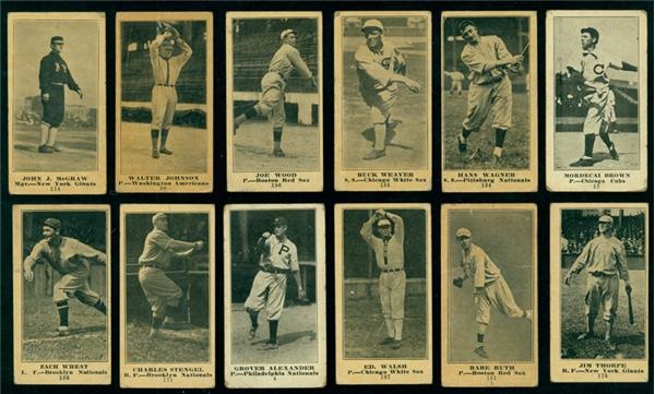 Baseball and Trading Cards - Rare 1916 M101-5 Famous Barr & Co Near Set