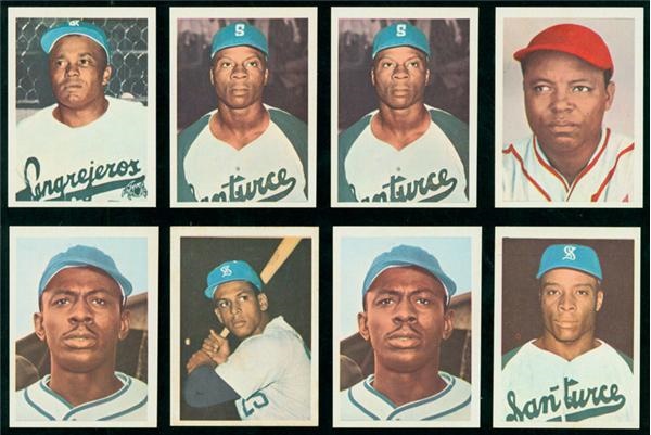 Baseball and Trading Cards - 1972 Puerto Rican Stickers with Satchel Paige (2), Willard & Ray Brown & other Negro Leaguers (22)