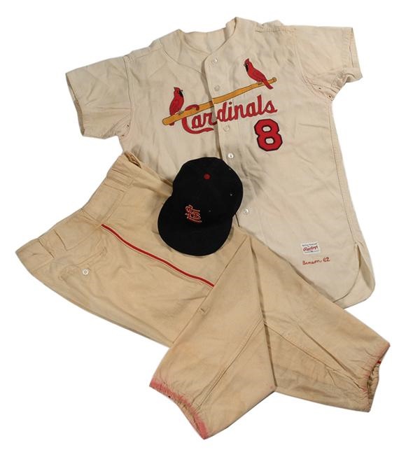 St. Louis Cardinals - 1962 St. Louis Cardinals Game Worn Jersey with Pants & Cap