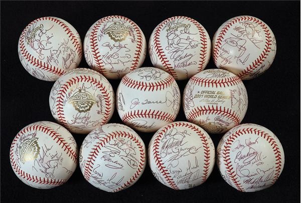 2001 New York Yankees World Series Team Signed Baseballs (11)
