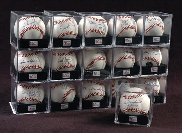 Baseball Autographs - Collection of Single Signed Baseballs ALL PSA/DNA GEM MINT 10 (16)