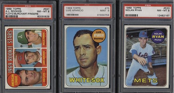 Baseball and Trading Cards - High Grade 1969 Topps Set With (36) PSA Graded Cards Including Many MINT 9s